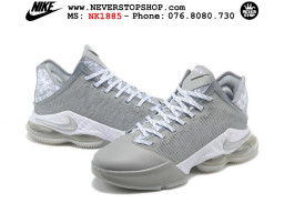 Giày thể thao Nike Lebron 19 Low Trắng Bạc nam cổ thấp sfake replica 1:1 real chính hãng giá rẻ tốt nhất tại NeverStopShop.com HCM