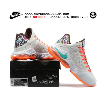 Nike Lebron 19 Low White Orange