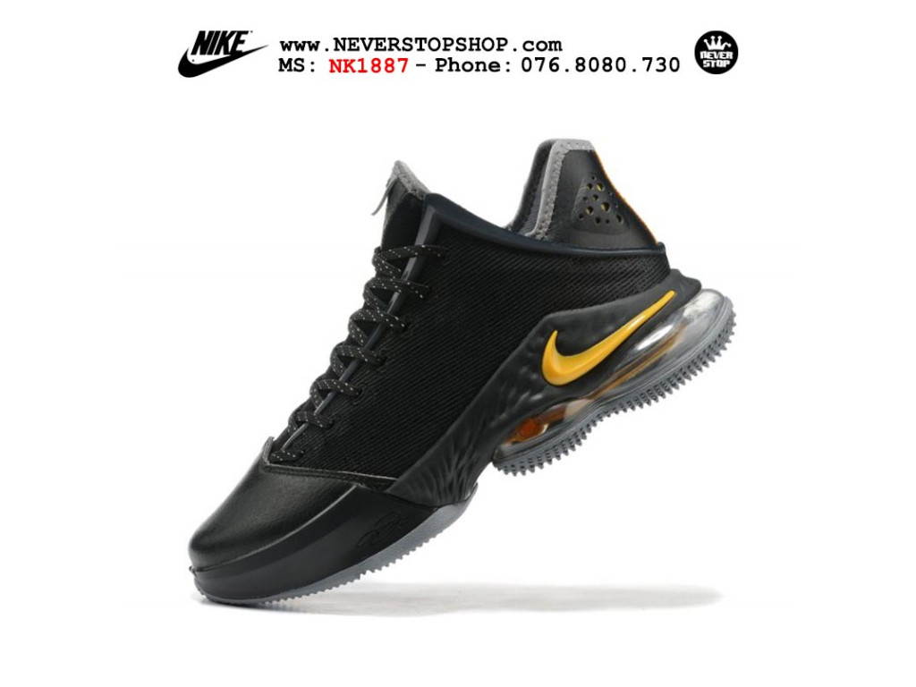 Giày thể thao Nike Lebron 19 Low Đen Gold nam cổ thấp sfake replica 1:1 real chính hãng giá rẻ tốt nhất tại NeverStopShop.com HCM