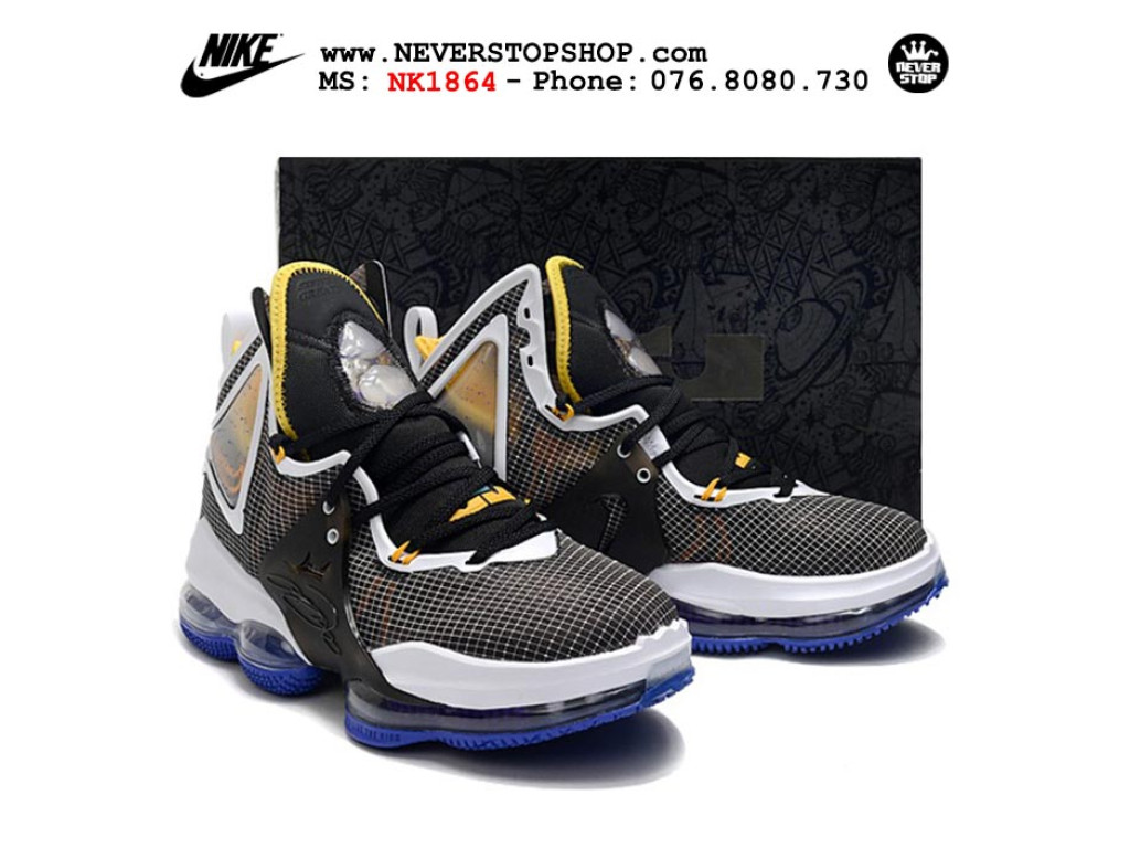 Giày Nike Lebron 19 Xám Đen sfake replica 1:1 real chính hãng giá rẻ tốt nhất tại NeverStopShop.com HCM