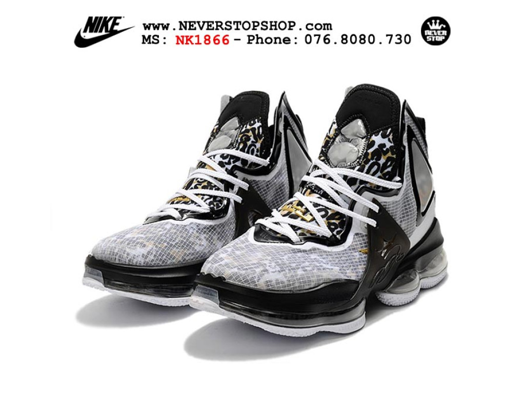 Giày Nike Lebron 19 Trắng Đen sfake replica 1:1 real chính hãng giá rẻ tốt nhất tại NeverStopShop.com HCM