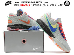 Giày bóng rổ cổ thấp Nike Lebron 20 Xám Xanh nam chuyên outdoor replica 1:1 real chính hãng giá rẻ tốt nhất tại NeverStopShop.com HCM