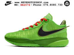 Giày bóng rổ cổ thấp Nike Lebron 20 Xanh Lá Đỏ nam chuyên outdoor replica 1:1 real chính hãng giá rẻ tốt nhất tại NeverStopShop.com HCM