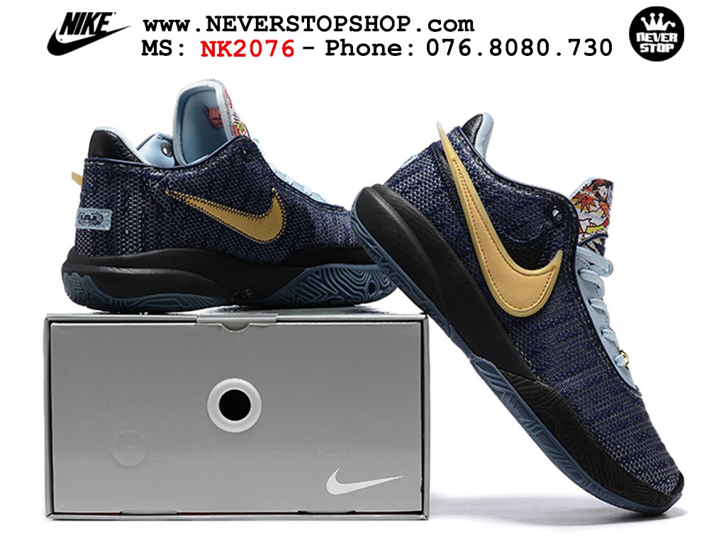 Giày bóng rổ cổ thấp Nike Lebron 20 Xanh Vàng nam chuyên outdoor replica 1:1 real chính hãng giá rẻ tốt nhất tại NeverStopShop.com HCM