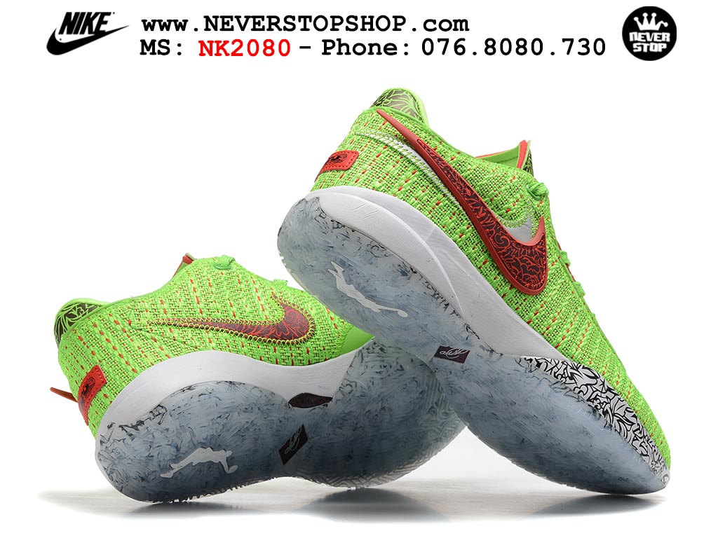 Giày bóng rổ cổ thấp Nike Lebron 20 Xanh Lá Đỏ nam chuyên outdoor replica 1:1 real chính hãng giá rẻ tốt nhất tại NeverStopShop.com HCM