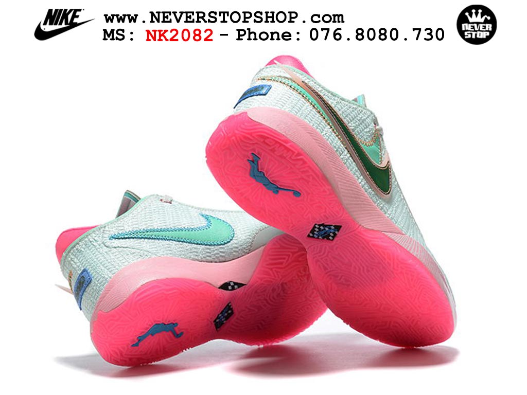 Giày bóng rổ cổ thấp Nike Lebron 20 Xanh Hồng nam chuyên outdoor replica 1:1 real chính hãng giá rẻ tốt nhất tại NeverStopShop.com HCM
