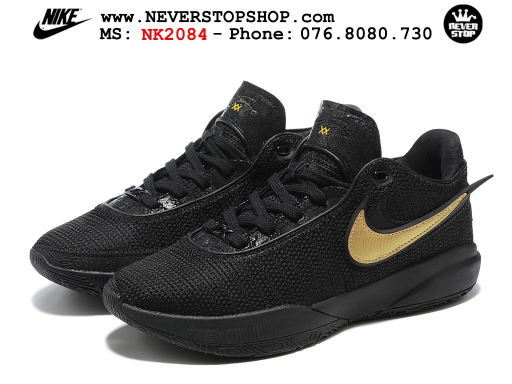 Giày bóng rổ cổ thấp Nike Lebron 20 Đen Vàng nam chuyên outdoor replica 1:1 real chính hãng giá rẻ tốt nhất tại NeverStopShop.com HCM