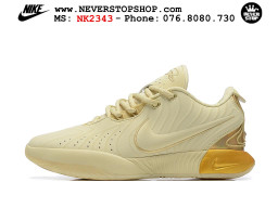 Giày bóng rổ cổ thấp Nike Lebron 21 Vàng nam chuyên outdoor indoor replica 1:1 real chính hãng giá rẻ tốt nhất tại NeverStopShop.com HCM