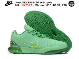 Giày bóng rổ cổ thấp Nike Lebron 21 Xanh Lá Vàng nam chuyên outdoor indoor replica 1:1 real chính hãng giá rẻ tốt nhất tại NeverStopShop.com HCM