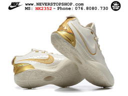 Giày bóng rổ cổ thấp Nike Lebron 21 Trắng Vàng nam chuyên outdoor indoor replica 1:1 real chính hãng giá rẻ tốt nhất tại NeverStopShop.com HCM