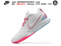 Giày bóng rổ cổ thấp Nike Lebron 21 Trắng Hồng nam chuyên outdoor indoor replica 1:1 real chính hãng giá rẻ tốt nhất tại NeverStopShop.com HCM