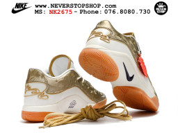 Giày bóng rổ cổ thấp Nike Lebron 22 Trắng Vàng nam chuyên outdoor indoor replica 1:1 real chính hãng giá rẻ tốt nhất tại NeverStopShop.com HCM