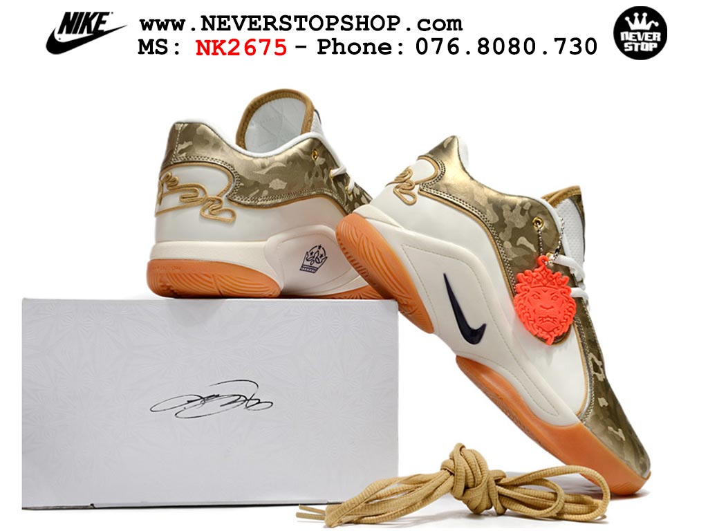 Giày bóng rổ cổ thấp Nike Lebron 22 Trắng Vàng nam chuyên outdoor indoor replica 1:1 real chính hãng giá rẻ tốt nhất tại NeverStopShop.com HCM