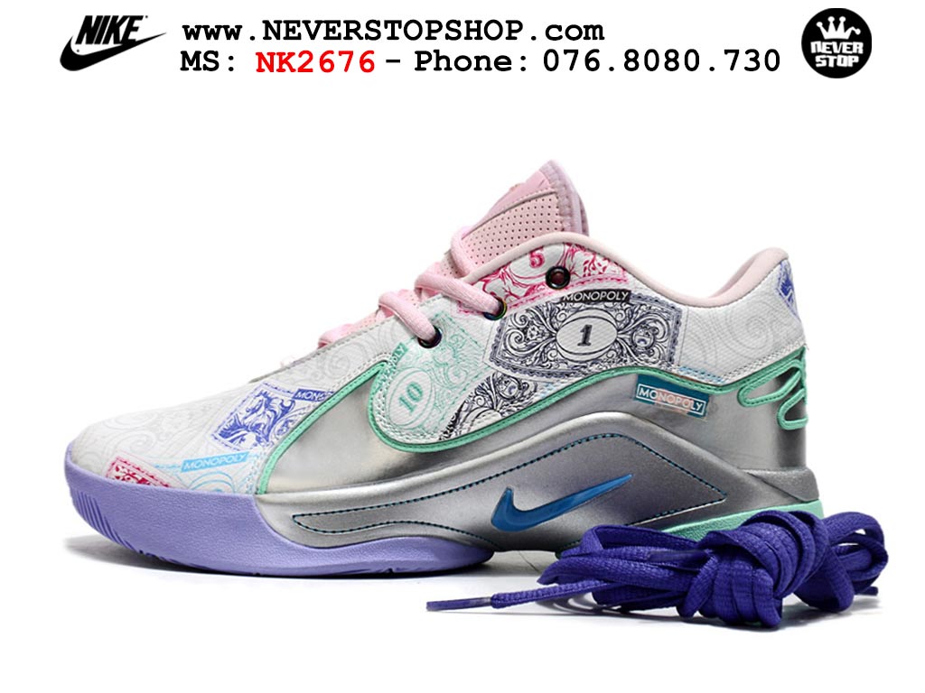 Giày bóng rổ cổ thấp Nike Lebron 22 Hồng Xám nam chuyên outdoor indoor replica 1:1 real chính hãng giá rẻ tốt nhất tại NeverStopShop.com HCM