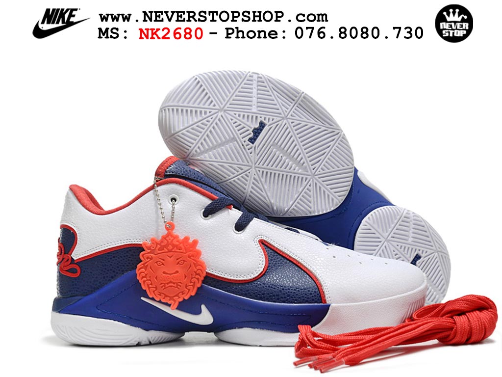 Giày bóng rổ cổ thấp Nike Lebron 22 Trắng Xanh Dương nam chuyên outdoor indoor replica 1:1 real chính hãng giá rẻ tốt nhất tại NeverStopShop.com HCM