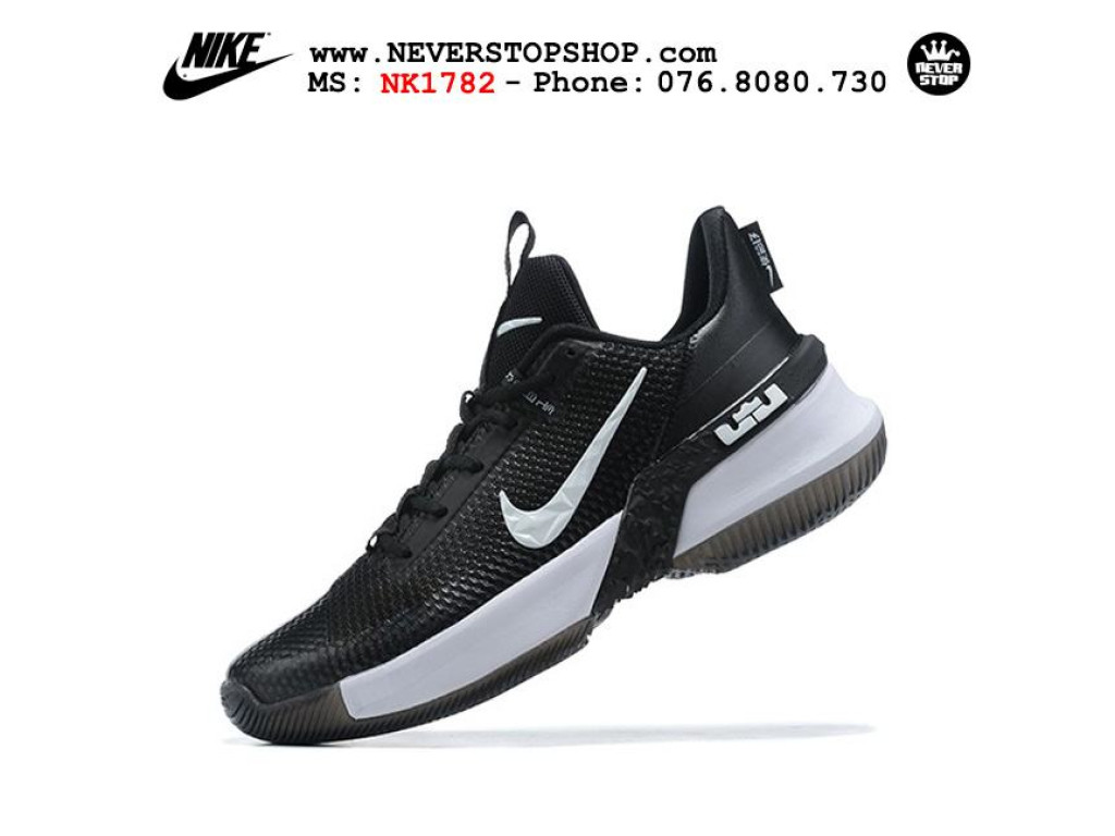 Giày Nike Lebron Ambassador 13 Đen Trắng hàng chuẩn sfake replica 1:1 real chính hãng giá rẻ tốt nhất tại NeverStopShop.com HCM