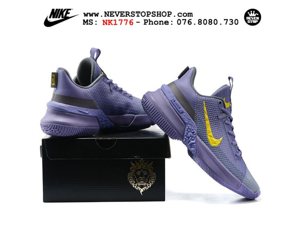 Giày Nike Lebron Ambassador 13 Tím Vàng hàng chuẩn sfake replica 1:1 real chính hãng giá rẻ tốt nhất tại NeverStopShop.com HCM