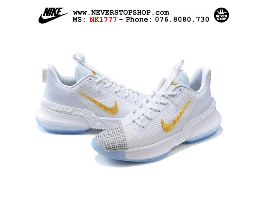 Giày Nike Lebron Ambassador 13 Trắng Vàng hàng chuẩn sfake replica 1:1 real chính hãng giá rẻ tốt nhất tại NeverStopShop.com HCM