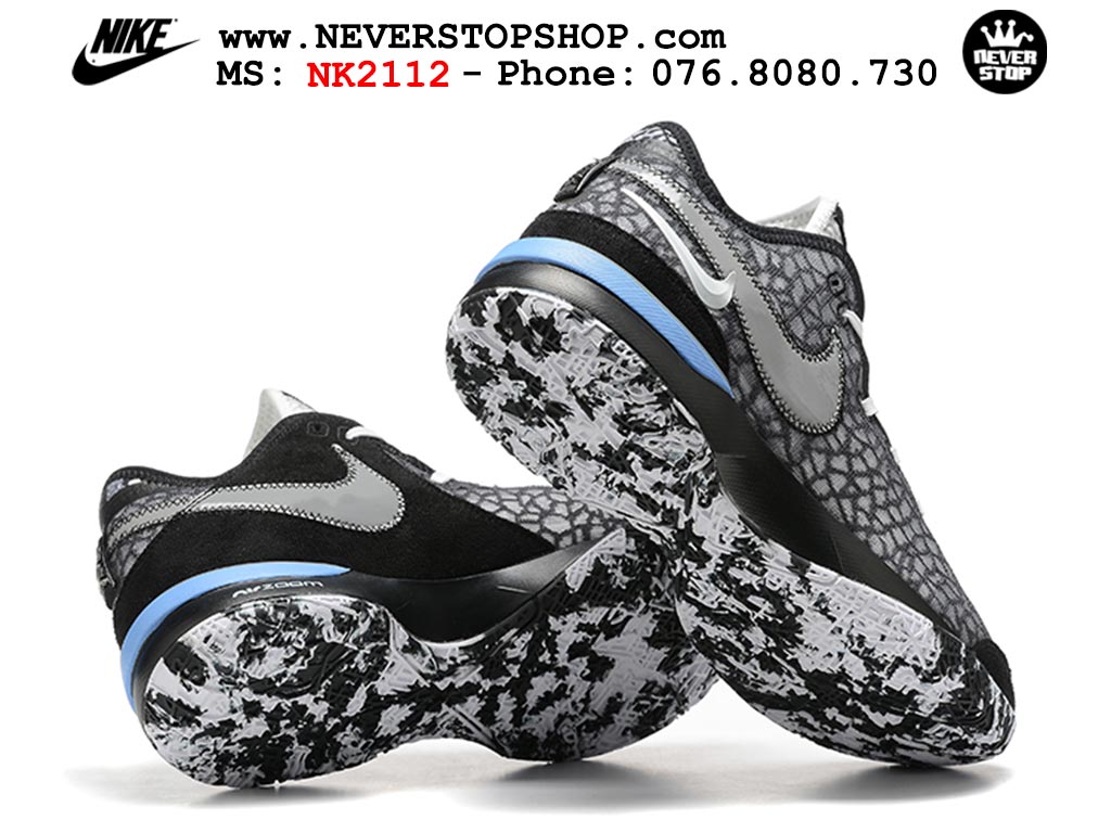 Giày bóng rổ nam cổ cao Nike Zoom Lebron NXXT Gen Đen Xám thể thao đế Zoom replica 1:1 real chính hãng giá tốt nhất tại NeverStopShop HCM
