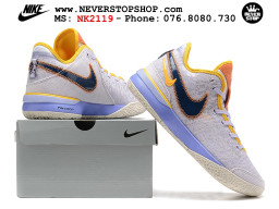 Giày bóng rổ nam cổ cao Nike Zoom Lebron NXXT Gen Tím Cam thể thao đế Zoom replica 1:1 real chính hãng giá tốt nhất tại NeverStopShop HCM