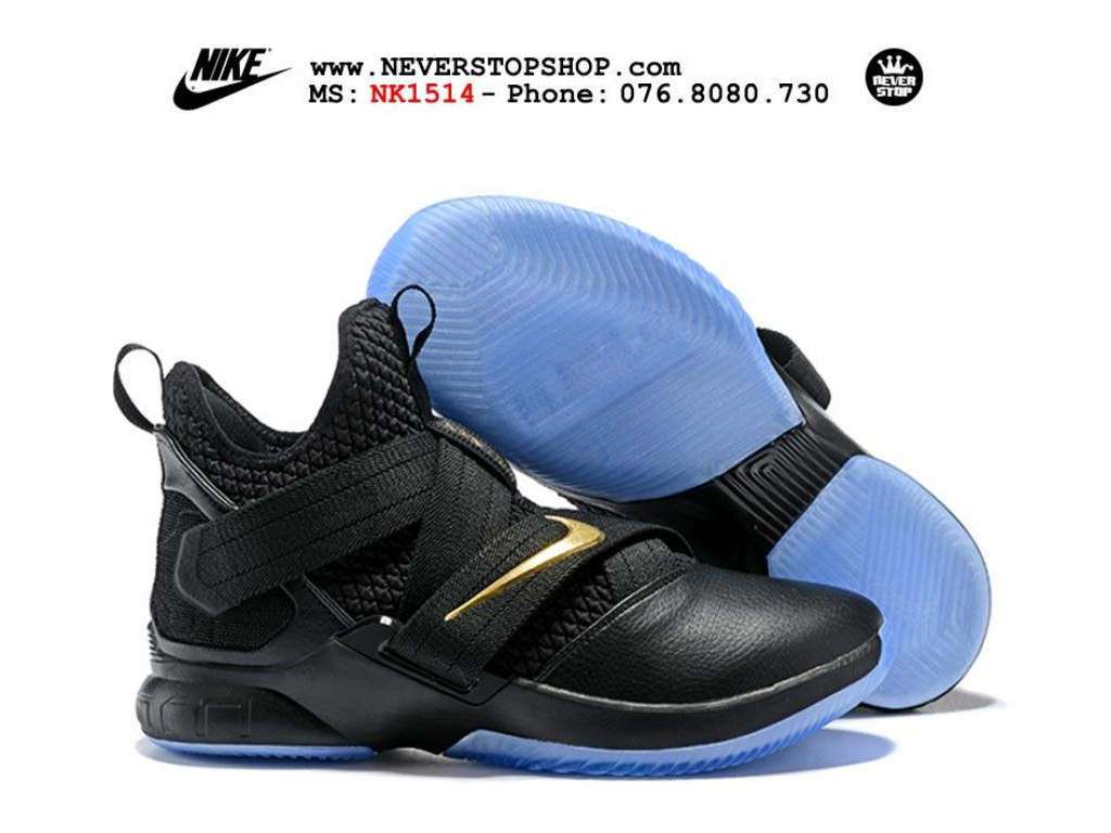 Giày Nike Lebron Soldier 12 Black Gold nam nữ hàng chuẩn sfake replica 1:1 real chính hãng giá rẻ tốt nhất tại NeverStopShop.com HCM
