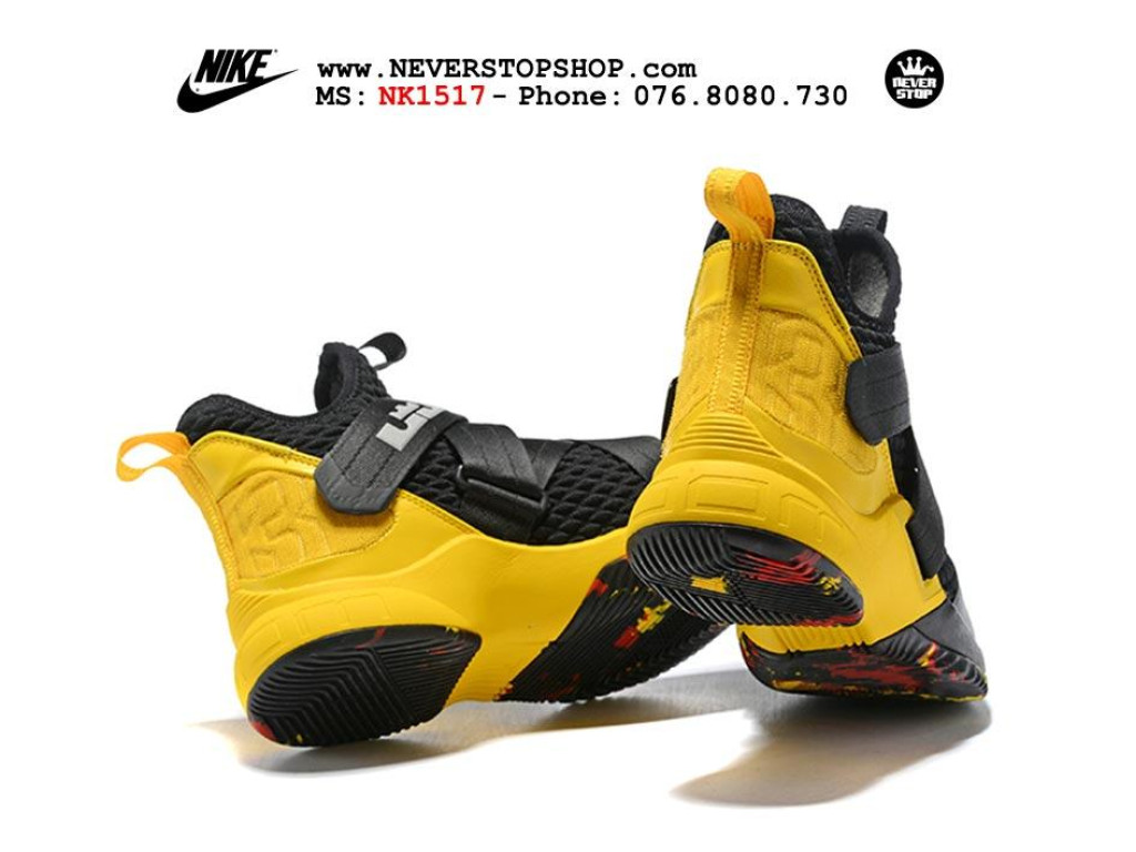 Giày Nike Lebron Soldier 12 Black Yellow nam nữ hàng chuẩn sfake replica 1:1 real chính hãng giá rẻ tốt nhất tại NeverStopShop.com HCM