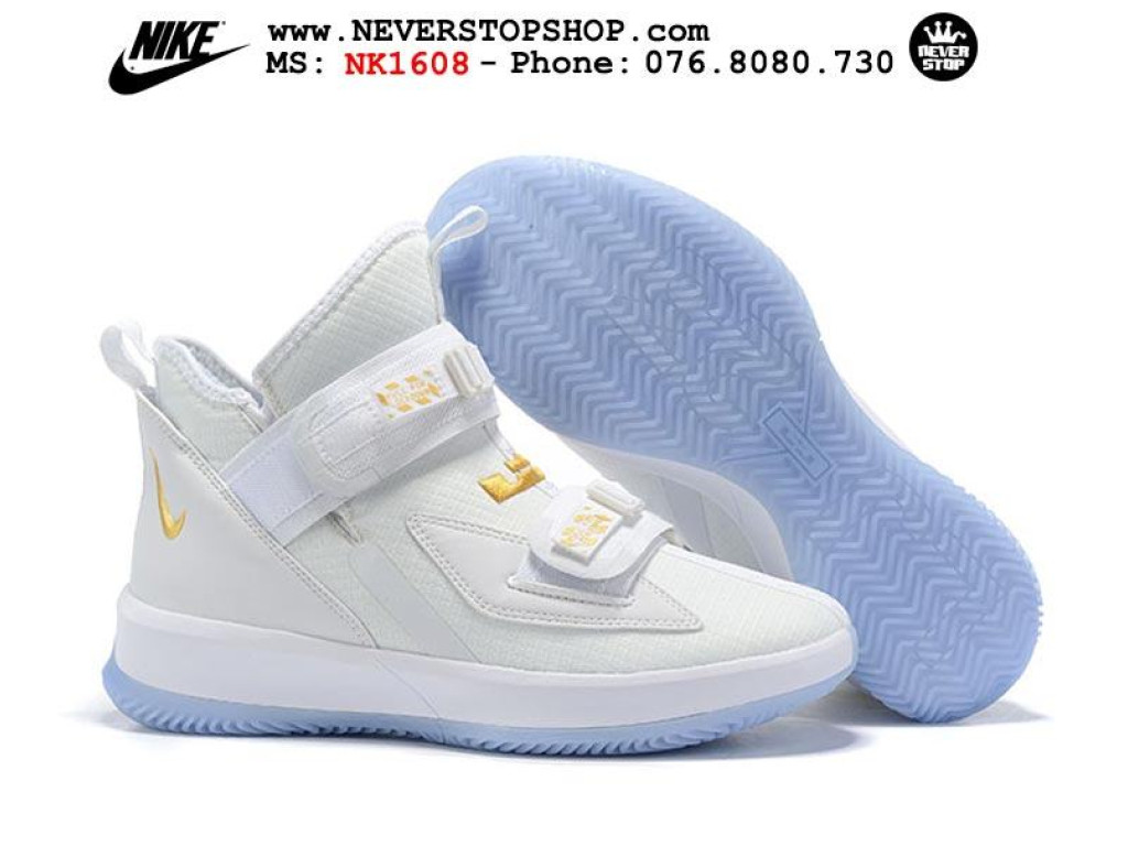 Giày Nike Lebron Soldier 13 All White nam nữ hàng chuẩn sfake replica 1:1 real chính hãng giá rẻ tốt nhất tại NeverStopShop.com HCM