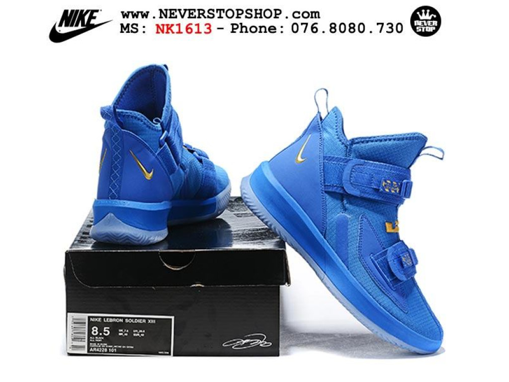 Giày Nike Lebron Soldier 13 Blue nam nữ hàng chuẩn sfake replica 1:1 real chính hãng giá rẻ tốt nhất tại NeverStopShop.com HCM