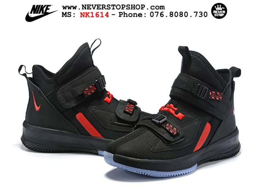 Giày Nike Lebron Soldier 13 Bred nam nữ hàng chuẩn sfake replica 1:1 real chính hãng giá rẻ tốt nhất tại NeverStopShop.com HCM