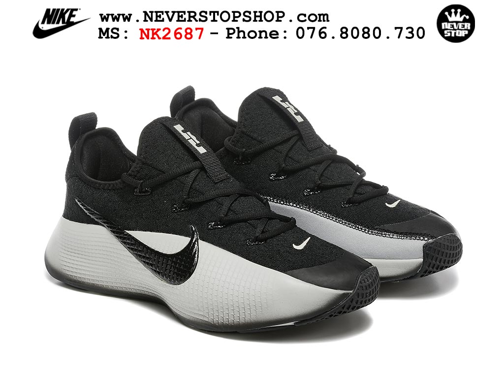 Giày bóng rổ cổ thấp Nike Lebron TR 1 Đen Xám chuyên outdoor indoor replica 1:1 real chính hãng giá rẻ tốt nhất tại NeverStopShop.com HCM