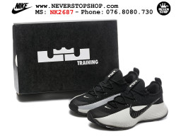 Giày bóng rổ cổ thấp Nike Lebron TR 1 Đen Xám chuyên outdoor indoor replica 1:1 real chính hãng giá rẻ tốt nhất tại NeverStopShop.com HCM