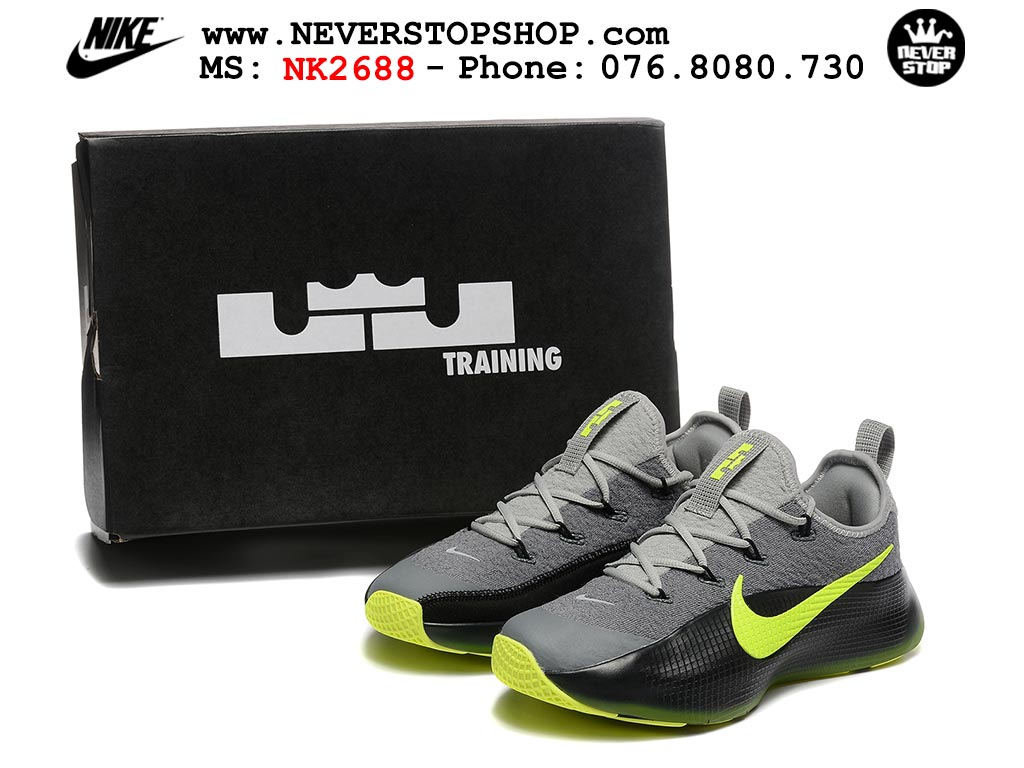 Giày bóng rổ cổ thấp Nike Lebron TR 1 Đen Xanh Lá chuyên outdoor indoor replica 1:1 real chính hãng giá rẻ tốt nhất tại NeverStopShop.com HCM