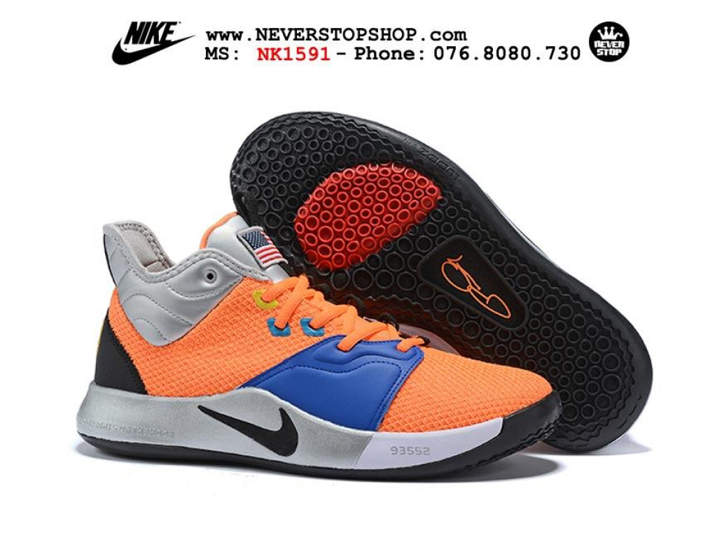 Giày bóng rổ NIKE PG  NASA ORANGE hàng đẹp chất ...