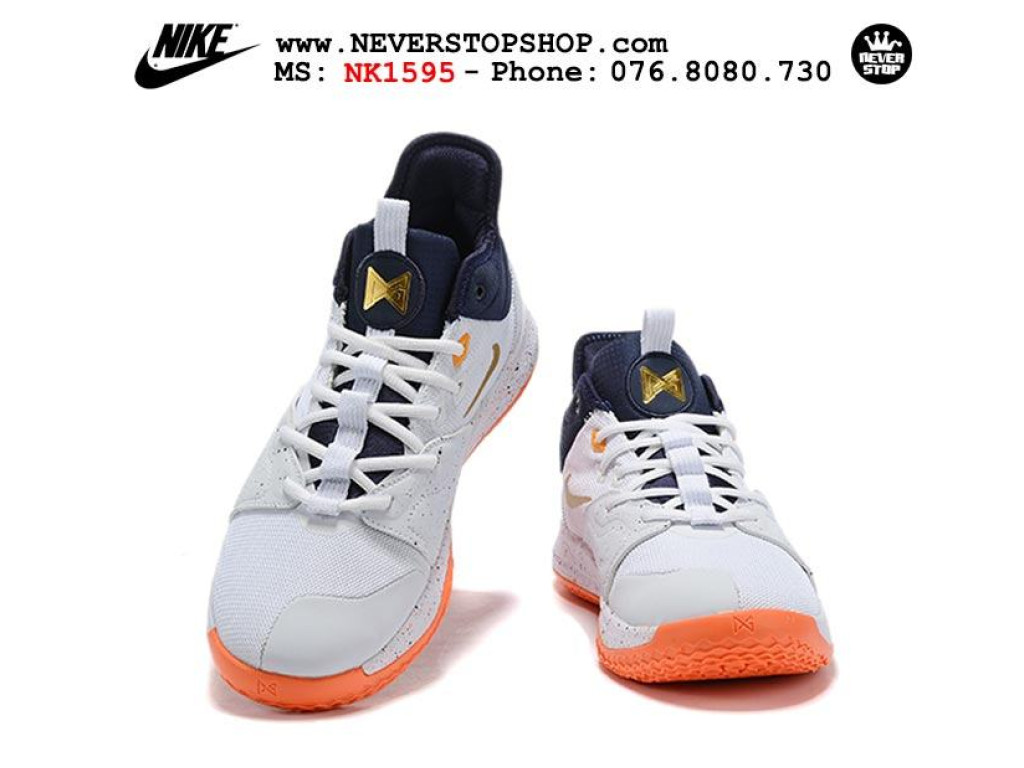 Giày Nike PG 3.0 White Navy Orange nam nữ hàng chuẩn sfake replica 1:1 real chính hãng giá rẻ tốt nhất tại NeverStopShop.com HCM