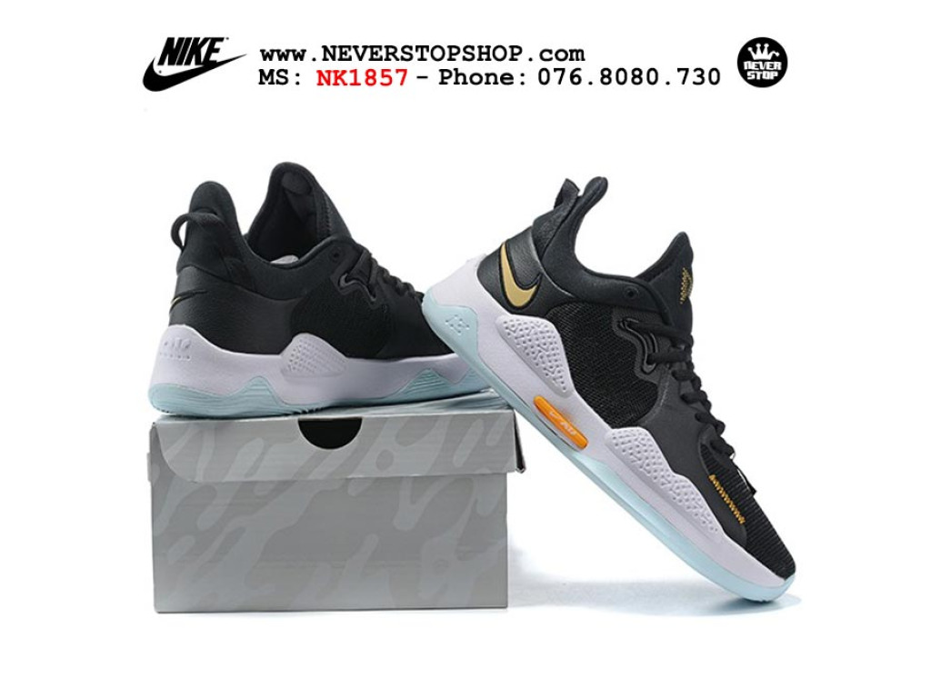 Giày Nike PG 5.0 Đen Trắng hàng chuẩn sfake replica 1:1 real chính hãng giá rẻ tốt nhất tại NeverStopShop.com HCM
