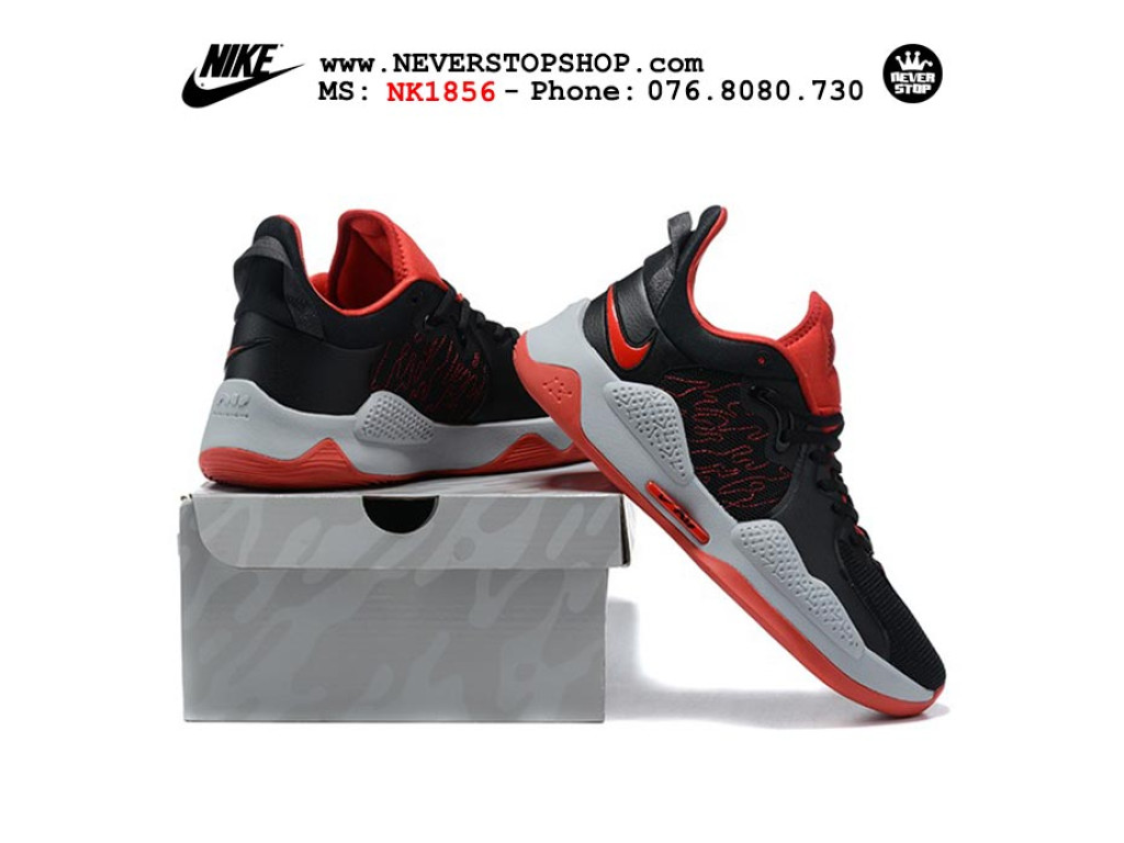 Giày Nike PG 5.0 Đen Đỏ hàng chuẩn sfake replica 1:1 real chính hãng giá rẻ tốt nhất tại NeverStopShop.com HCM