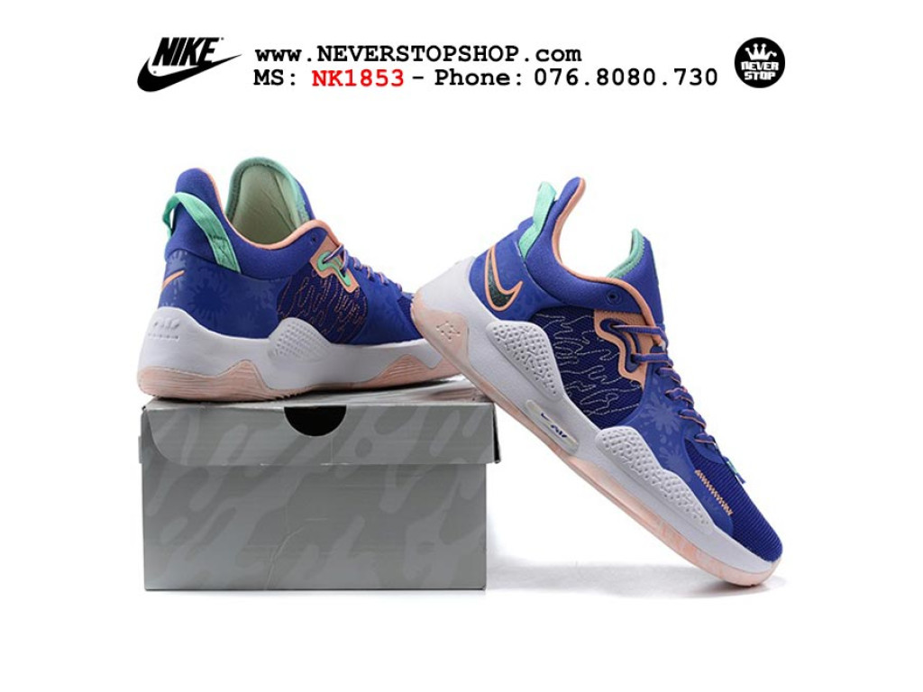 Giày Nike PG 5.0 Xanh Dương hàng chuẩn sfake replica 1:1 real chính hãng giá rẻ tốt nhất tại NeverStopShop.com HCM