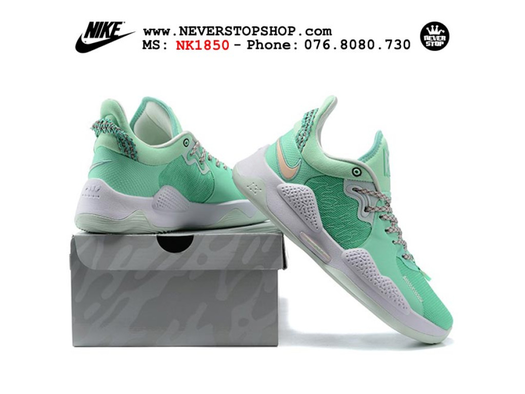 Giày Nike PG 5.0 Xanh Ngọc hàng chuẩn sfake replica 1:1 real chính hãng giá rẻ tốt nhất tại NeverStopShop.com HCM