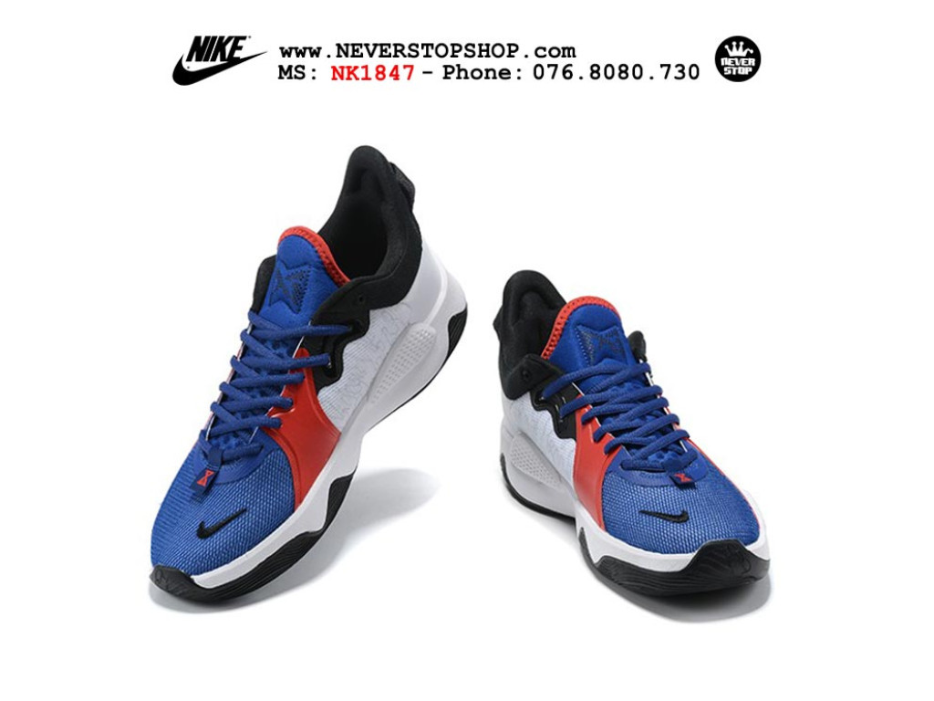 Giày Nike PG 5.0 Xanh Trắng hàng chuẩn sfake replica 1:1 real chính hãng giá rẻ tốt nhất tại NeverStopShop.com HCM