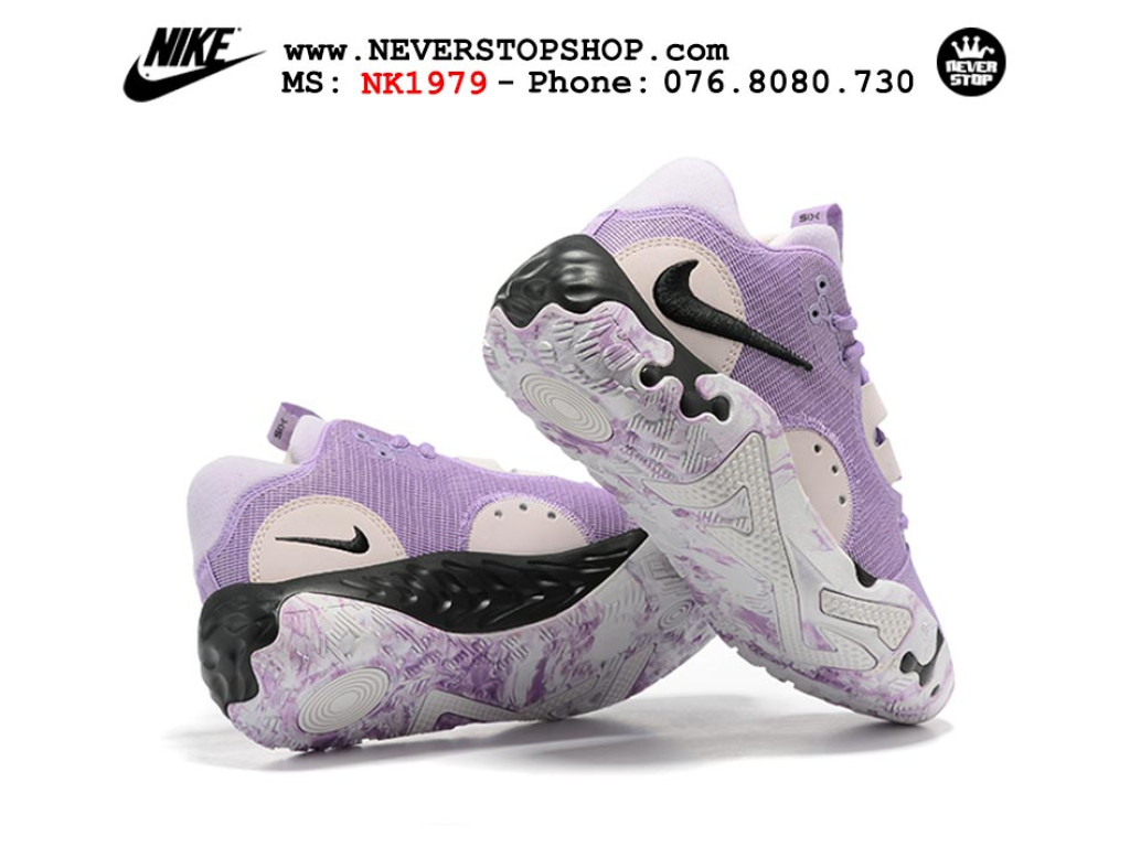 Giày bóng rổ nam Nike PG 6.0 Tím Trắng sfake replica 1:1 authentic chính hãng giá rẻ tốt nhất tại NeverStopShop.com HCM