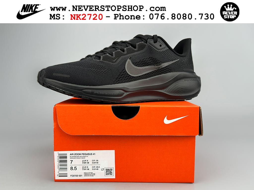 Giày chạy bộ nam nữ Nike Pegasus 41 Đen Full nam nữ chuyên thể thao replica 1:1 like auth real chính hãng giá rẻ tốt nhất tại NeverStopShop.com HCM