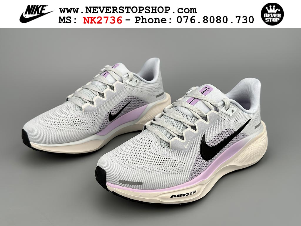 Giày chạy bộ nam nữ Nike Pegasus 41 Xám Tím nam nữ chuyên thể thao replica 1:1 like auth real chính hãng giá rẻ tốt nhất tại NeverStopShop.com HCM