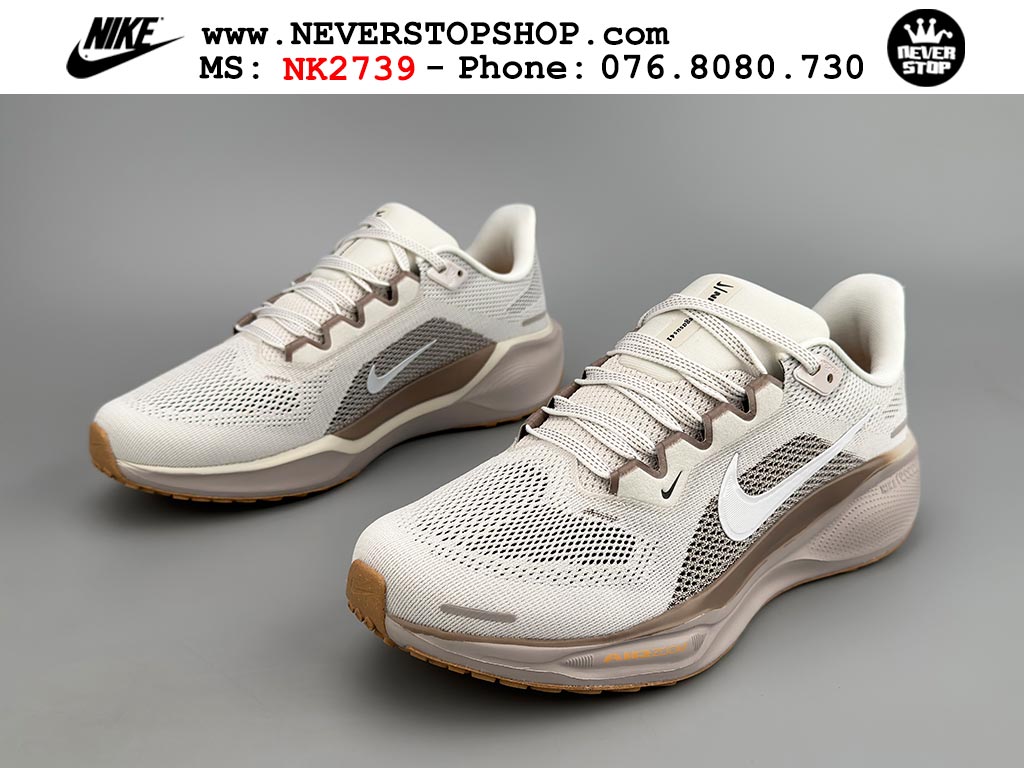 Giày chạy bộ nam nữ Nike Pegasus 41 Trắng Nâu nam nữ chuyên thể thao replica 1:1 like auth real chính hãng giá rẻ tốt nhất tại NeverStopShop.com HCM