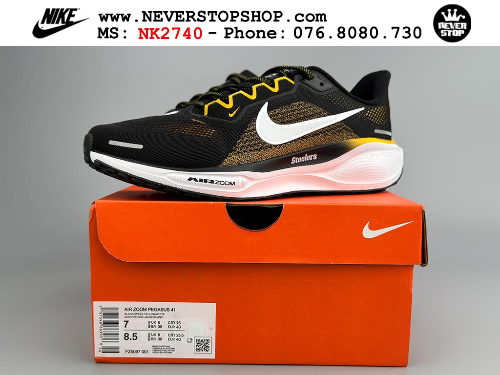 Giày chạy bộ siêu nhẹ êm Nike Pegasus 41 Đen Vàng nam nữ giá tốt tại NeverStop Sneaker Shop Giày chạy bộ nam nữ Nike Pegasus 41 Đen Vàng nam nữ chuyên thể thao replica 1:1 like auth real chính hãng giá rẻ tốt nhất tại NeverStopShop.com HCM