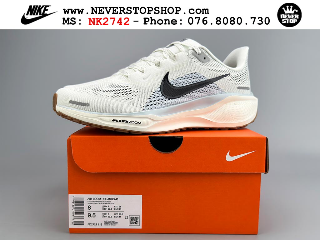 Giày chạy bộ nam nữ Nike Pegasus 41 Trắng Xanh Da Trời nam nữ chuyên thể thao replica 1:1 like auth real chính hãng giá rẻ tốt nhất tại NeverStopShop.com HCM