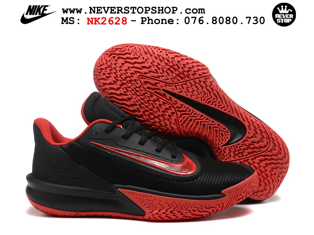 Giày thể thao Nike Precision 7 Đen Đỏ nam nữ hàng siêu cấp rep 1:1 chuẩn real chính hãng giá rẻ tốt nhất tại NeverStopShop.com  