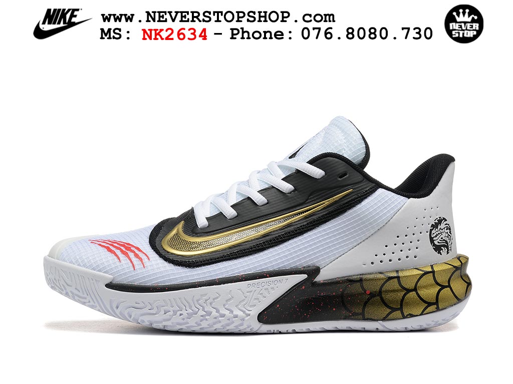 Giày thể thao Nike Precision 7 Trắng Vàng nam nữ hàng siêu cấp rep 1:1 chuẩn real chính hãng giá rẻ tốt nhất tại NeverStopShop.com  