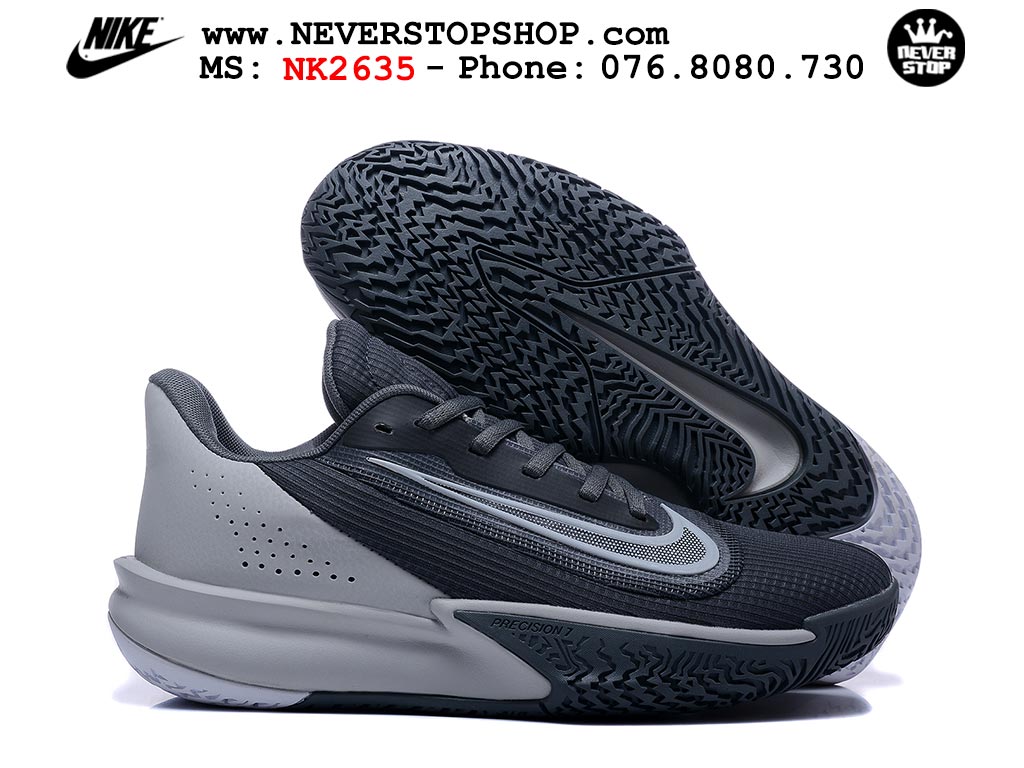 Giày thể thao Nike Precision 7 Xám nam nữ hàng siêu cấp rep 1:1 chuẩn real chính hãng giá rẻ tốt nhất tại NeverStopShop.com  