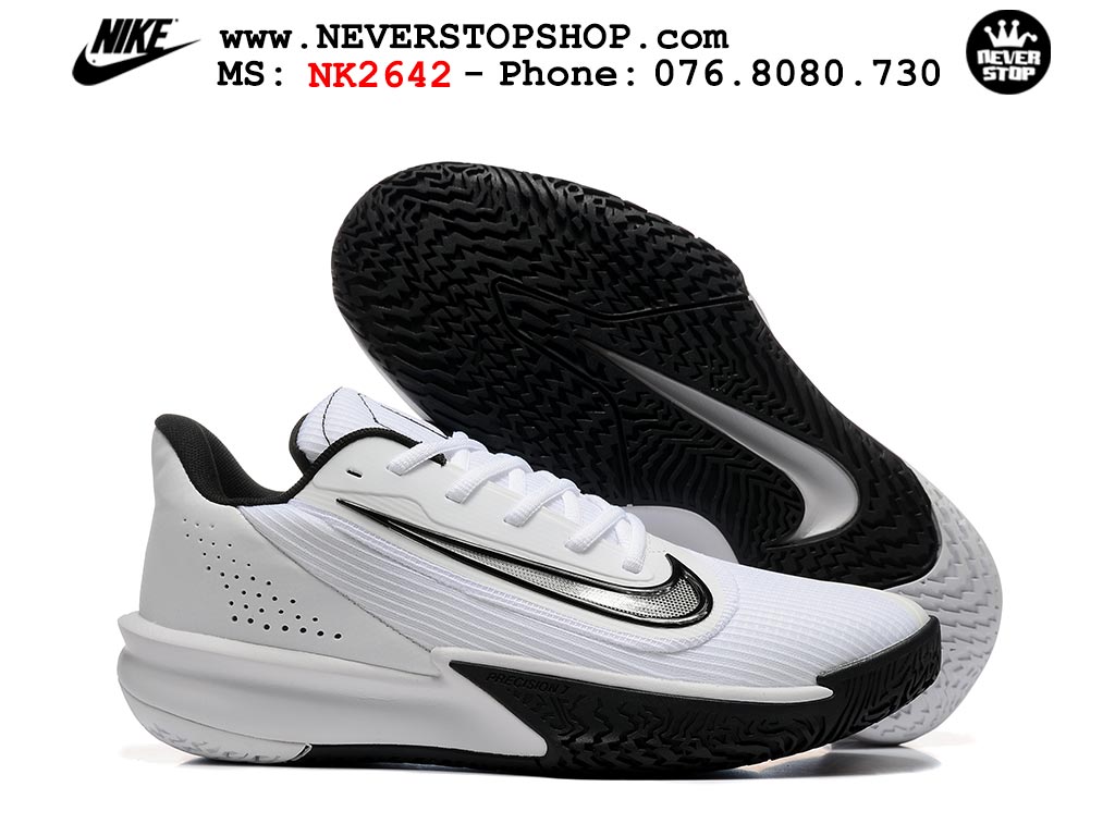 Giày thể thao Nike Precision 7 Trắng Đen nam nữ hàng siêu cấp rep 1:1 chuẩn real chính hãng giá rẻ tốt nhất tại NeverStopShop.com  