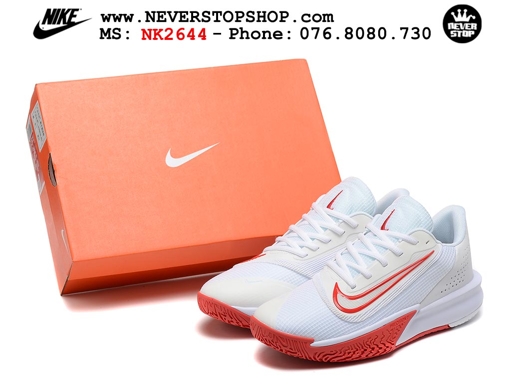 Giày thể thao Nike Precision 7 Trắng Đỏ nam nữ hàng siêu cấp rep 1:1 chuẩn real chính hãng giá rẻ tốt nhất tại NeverStopShop.com  